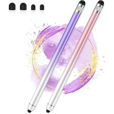 Tip Capacitive Stylus Pen, 2 Pack Pink and Purple Stylus for Touchscreen