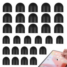 30 PCS Stylus Replacement Tips Only, Black Rubber Tip for small, black