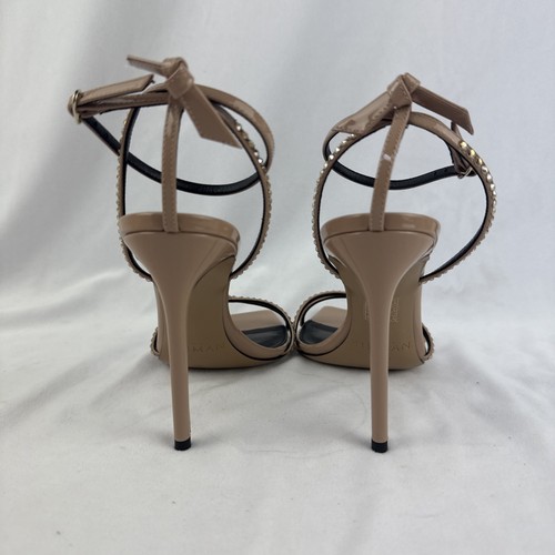 Alexandre Birman Vernice Open Toe Ankle Strap Heels Women's 39 9 US Rose Beige - Picture 5 of 7