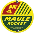 VINTAGE MAULE AIRCRAFT CORP PORCELAIN SIGN GAS OIL ROCKET AIRPLANE HANGAR
