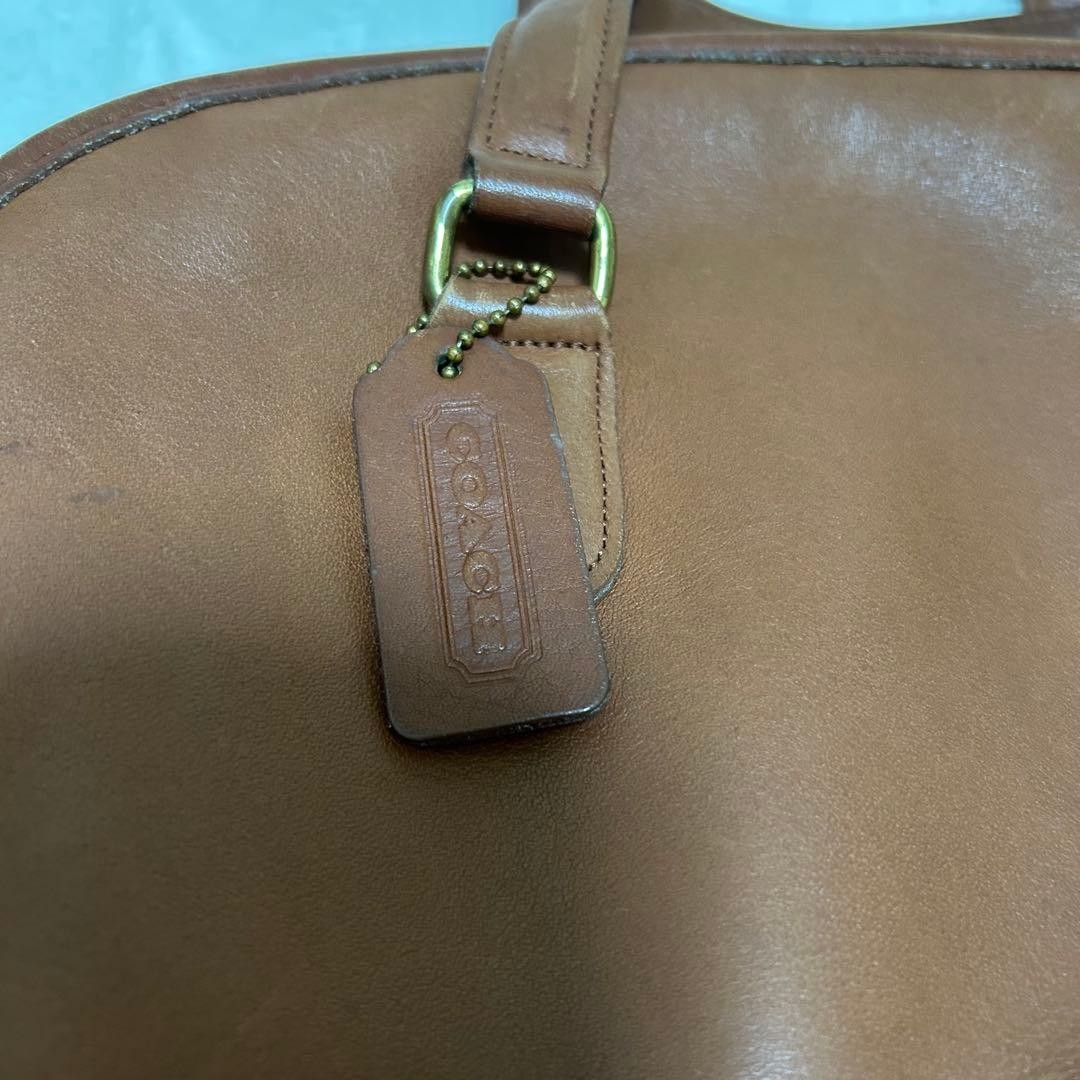 Old Coach handbag in glove tanned leather 9958 brown G122 thumbnail 11