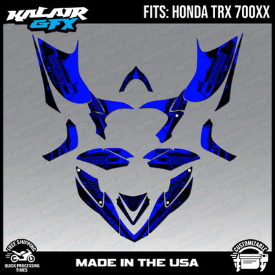 Graphics Kit for Honda ATV TRX 700XX Future Series - BLUE-SHIFT