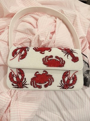VIRAL TIKTOK RARE Shoulder Bag Crab Lobster Embroidered Beaded