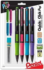 Mechanical Pencil 0.7mm Pack of 4 with Refills