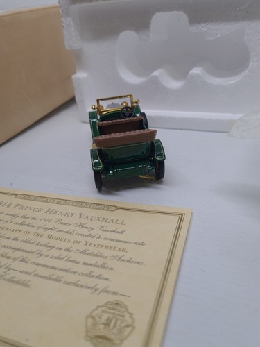 MATCHBOX DIECAST MODEL CAR YMS07-M 1914 PRINCE HENRY VAUXHALL GREEN As New + COA - Picture 9 of 11