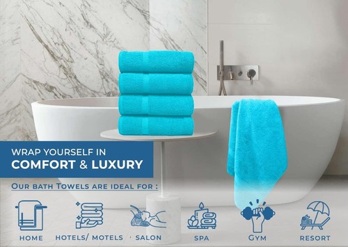 4X Extra Large Jumbo Bath Sheets 100% Premium Egyptian Cotton Soft Towel 500 GSM - Picture 20 of 41
