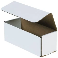 50 9" x 3" x 3" White Corrugated Mailers Die Cut Tuck Flap Boxes Free Shipping