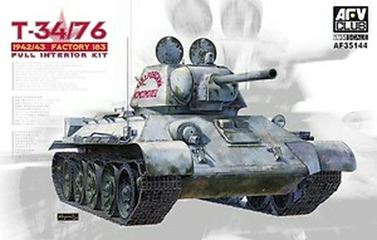 【箱無し】AFV CLUB 1/35 T34/76 Model 1942/43 AFV 1/35 T34/76 Mod 1942/43 No.183 Full Interior Tank AFVAF35144