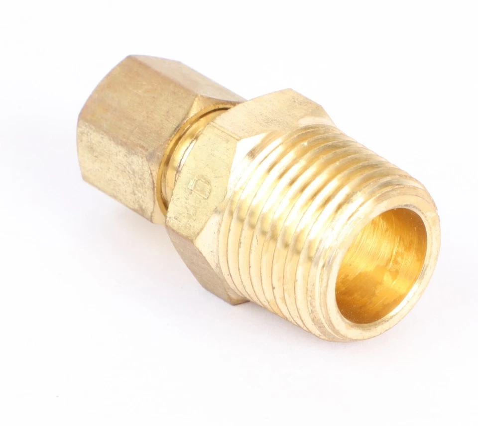 Brass Fairview Straight Tube Fitting, 1/4" Tube OD x 3/8" Male NPT - Image 3 of 4
