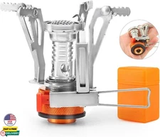 Portable Camping Stove Backpacking Hiking Lightweight Mini Gas Stove for Travel