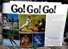 1981 Phillip Morris Sports Dimaggio Chamberlain 2 Page Original Print Ad