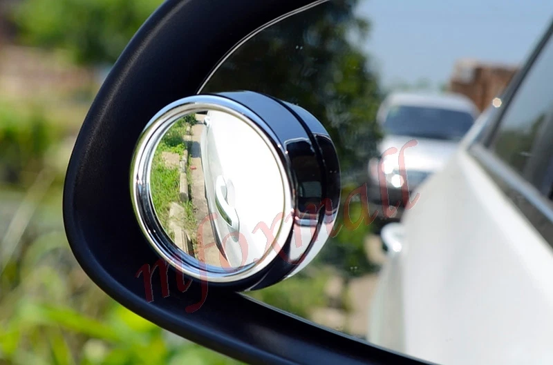 2PCS Vehicle Accessories Rear View Blind Spot Mirror Round Fit Wide Angle Convex - Image 4 of 4