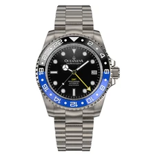 Oceaneva Men's Deep Marine Explorer GMT Watch 1250M Ceramic    TITANIUM