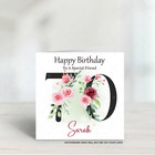 Personalised 70th Birthday Card Female Daughter Sister Grandma Friend Mum Aunt