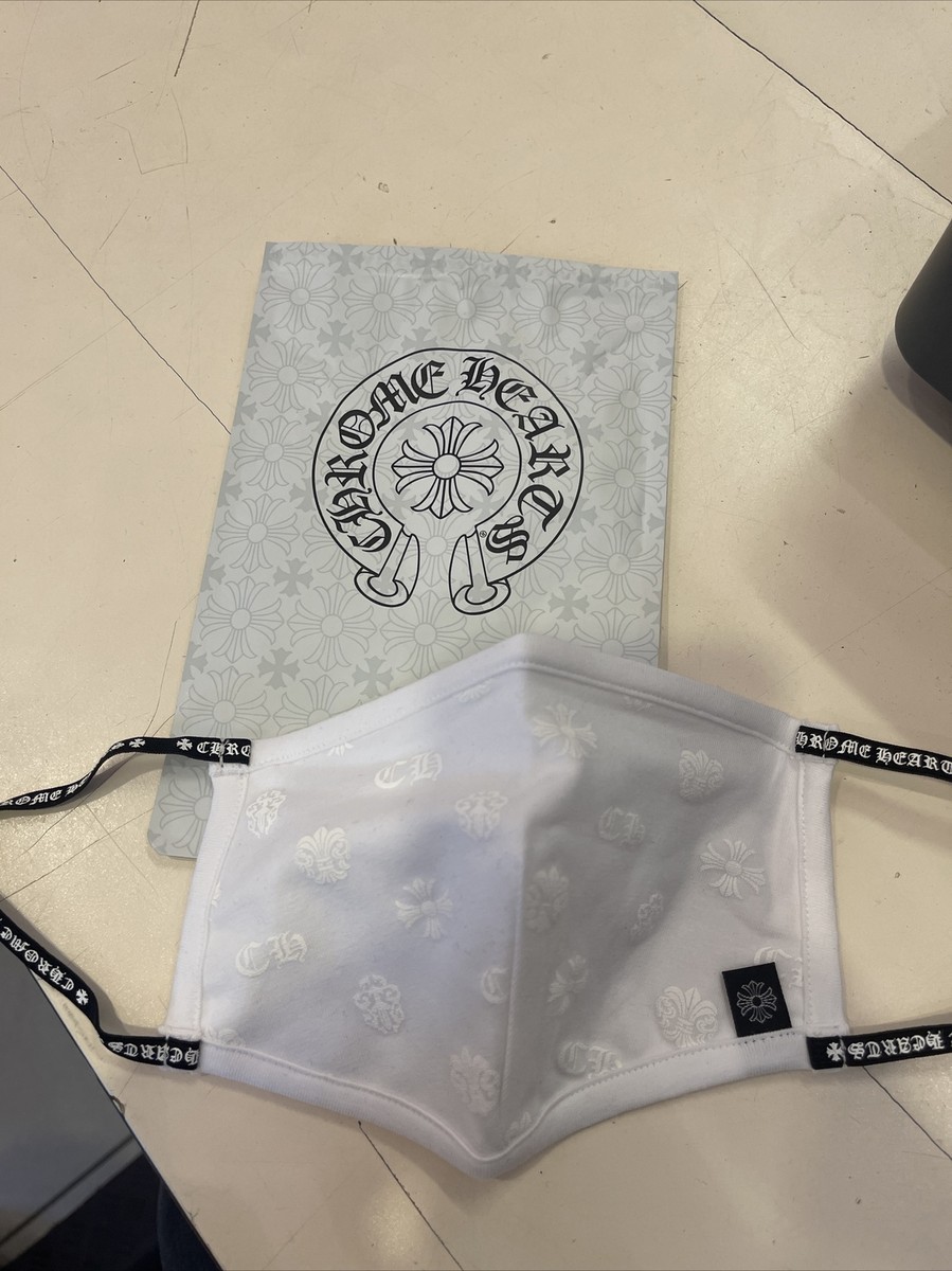 Chrome Hearts Motif Face Mask White Regular NEW | eBay