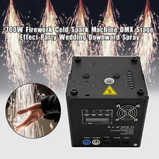 700W Firework Cold Spark Machine DMX Stage Effect Party Wedding Downward Spray,