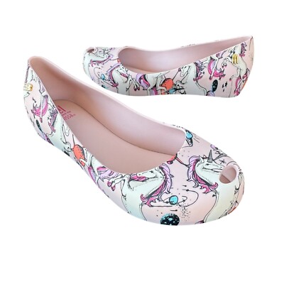 Melissa Ultragirl Fantasy Unicorn Ballet Style Slip On Pink Jelly