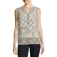 Liz Claiborne Sleeveless Woven Blouse With Cami Size S New