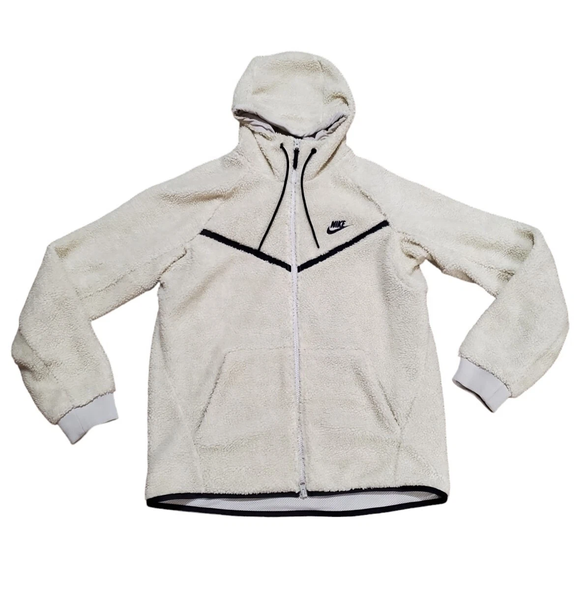 Nike Tech Fleece Sherpa ICON Wind Runner Jacket White AQ2767-072 Men’s Sz  Medium