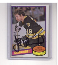 JOHN WENSINK SIGNED 1980-81 O-PEE-CHEE OPC HOCKEY CARD #390 TTM AUTOGRAPH AUTO