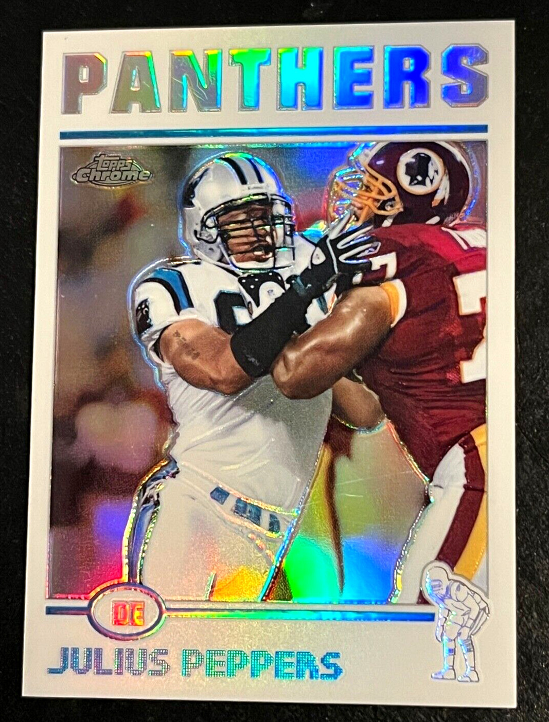 2004 Topps Chrome Julius Peppers Refractor card