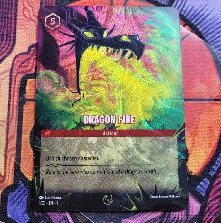 Disney Lorcana ドラゴンの炎 4枚セット　大会プロモ ✨Dragon Fire - Disney Lorcana Promo Cards (DLPC) 1/C1 | eBay