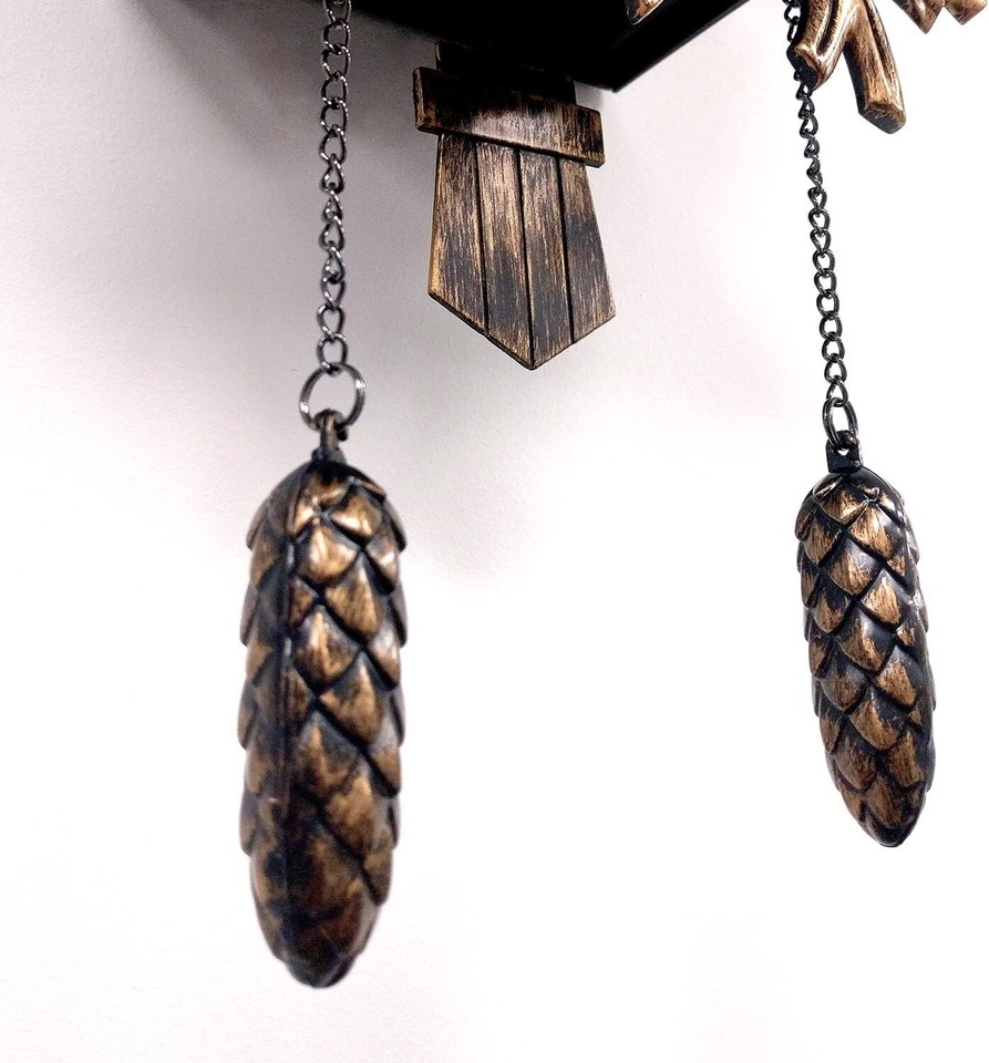 Chiming Classic Brown Vintage Cuckoo Wall Clock Hanging Bird Clock Home