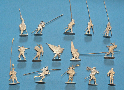 21 Soldats De Plomb Peints – Figurines Renaissance Lansquenets Allemands 30mm
