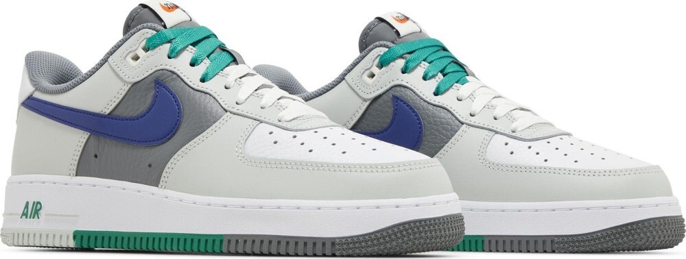 Size 10.5 - Mens Nike Air Force 1 '07 LV8 Split - Light Silver Deep Royal