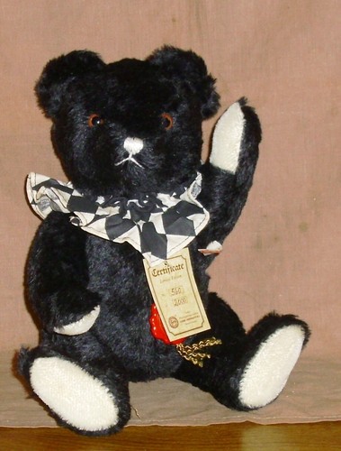 Teddy-Hermann Hirschaid-80iger-32cm-hart gestopft-lim.-Brummstimme-guter Zustand - Picture 2 of 5