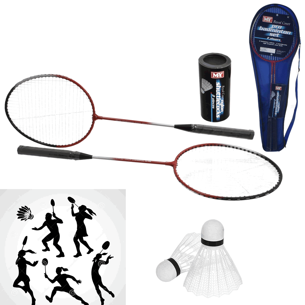 Badminton Birdie And Racket