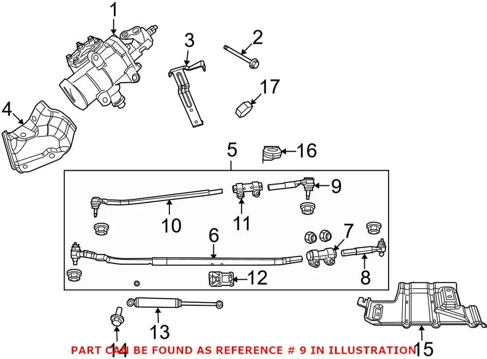 Genuine OEM Mopar Steering Drag Link For Ram 3500 68036940AD - Image 2 of 2