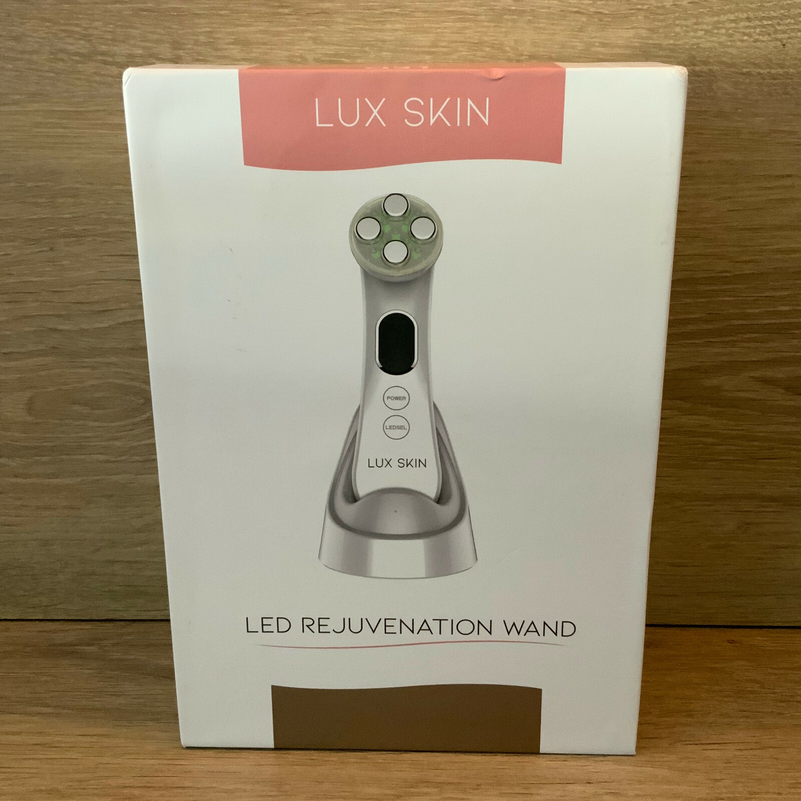 LUX SKIN LED Rejuvenation Wand appareil anti-âge visage en aluminium rose