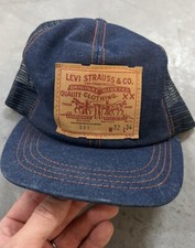 Vintage 80s Levi  s Denim Trucker Hat