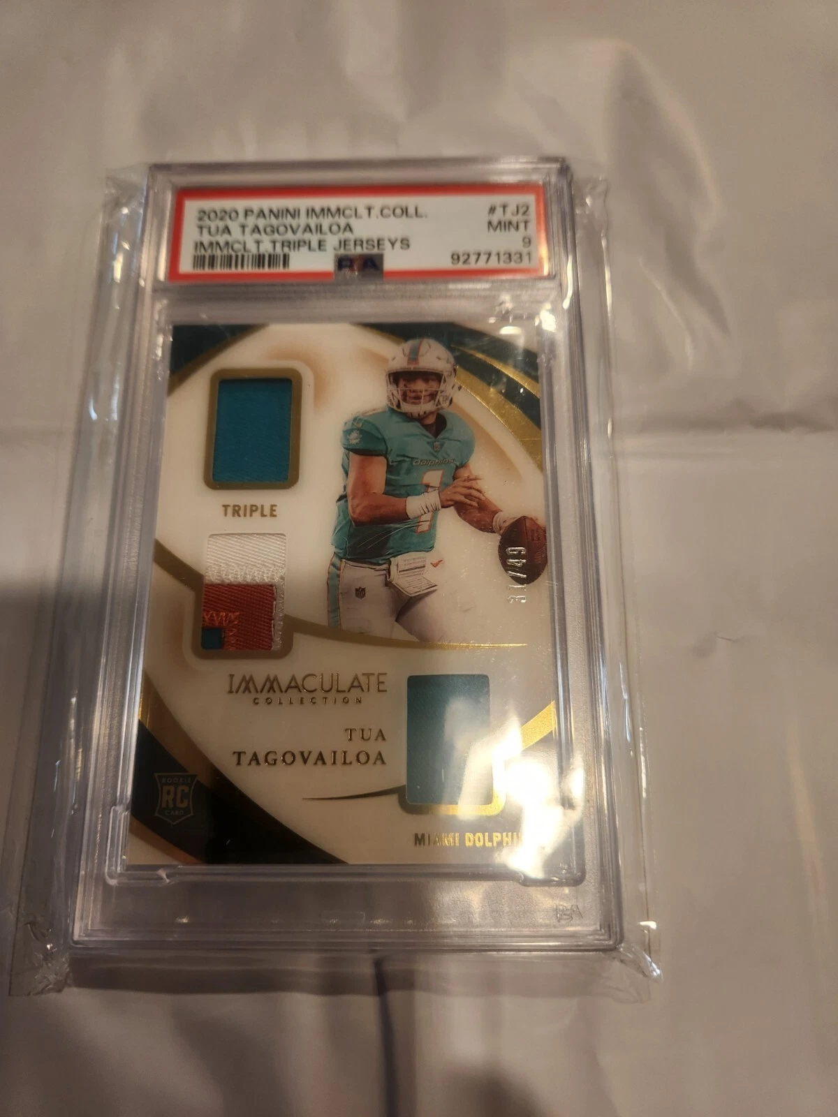 Tua Tagovailoa Panini Immaculate Collection Immaculate Triple Jerseys #TJ2 Base