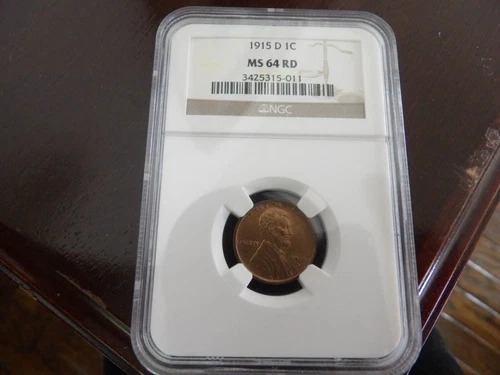 1915D 1C LINCOLN WHEAT CENT NGC MS64RD