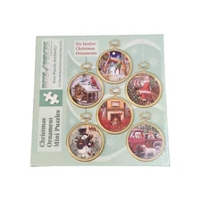Bits and Pieces 6 Mini Christmas Holiday Ornament Puzzles #49207 Ornaments New 