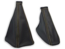 FÜR ALFA ROMEO GTV SPIDER 916 95-98 SCHALTMANSCHETTE HANDBREMSSACK LEDER n.BEIGE