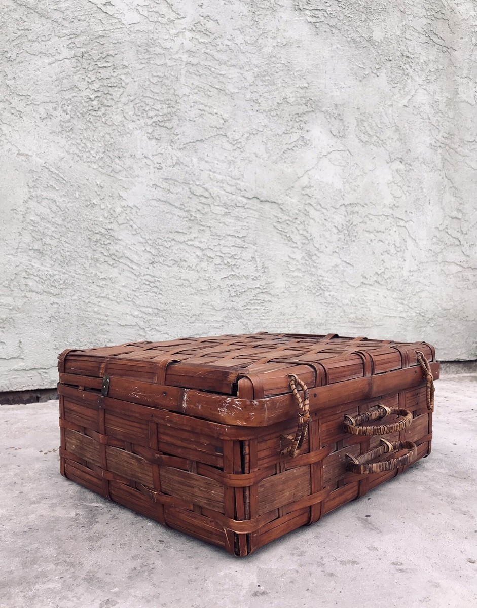 Vintage Wicker Suitcase - Made In Occupied Japan 1945-1951 | eBay