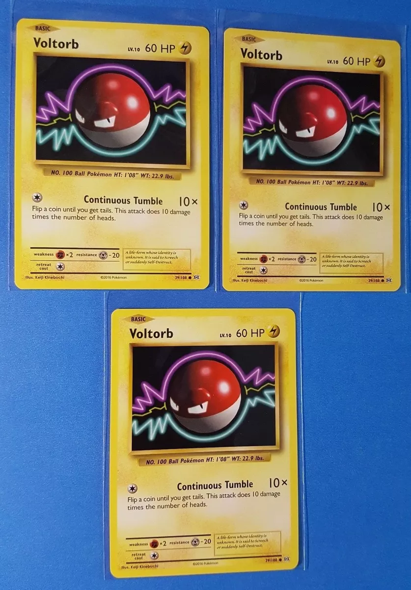 2016 Pokemon Voltorb XY Evolutions Common 39/108