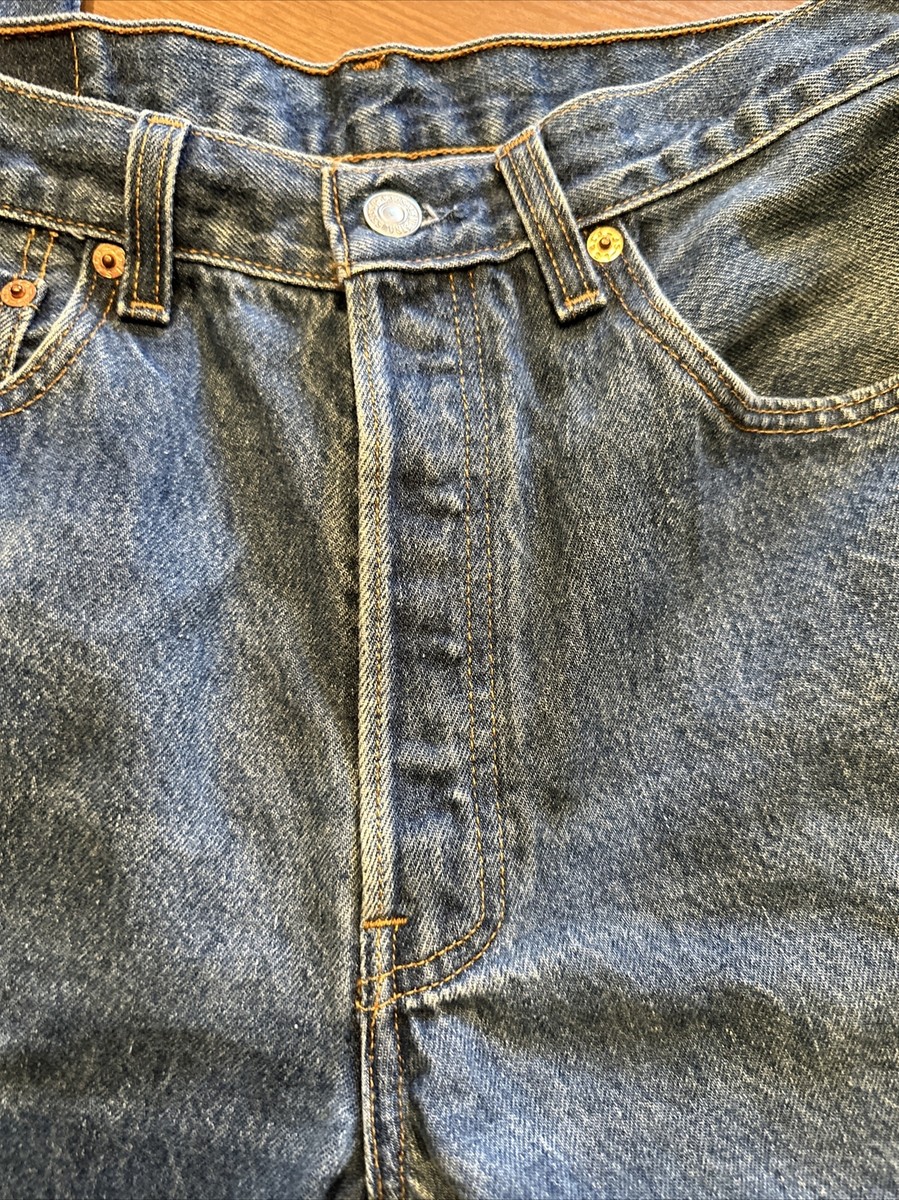 Rare Vintage 90s Deadstock Levis 501xx Blue Denim Jeans Button Fly