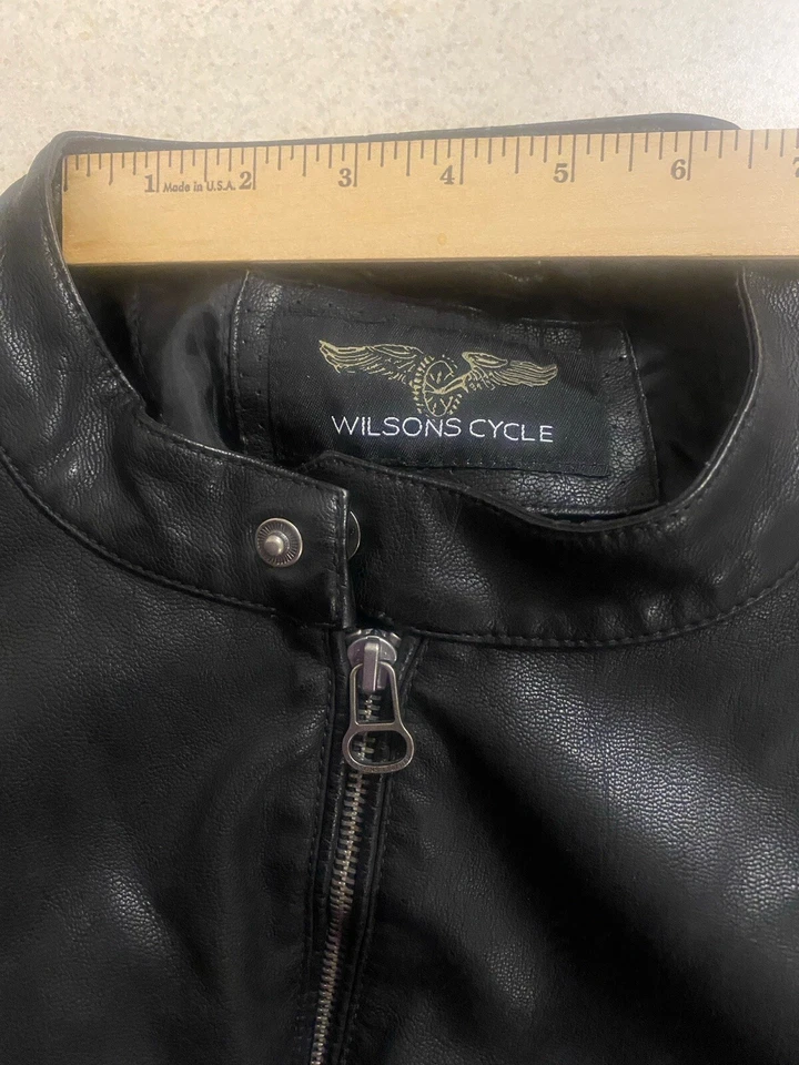 Wilson’s Cycle Vegan Faux Leather Riding jacket Size L - Image 4 of 4