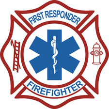 4" FIRST RESPONDER FIRE FIGHTER FIREFIGHTER STICKER DECAL MADE IN USA