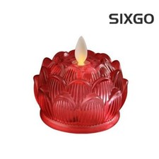Lampada Tempio Santuario Buddismo Forniture 1pz 9cm Buddha Loto Burro Elettronico
