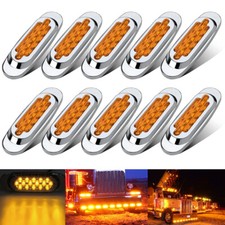 10x 6.5amber Led Side Marker Lights Truck Trailer Semi Clearance Light Lamp 10x 6.5amber Led Side Marker Lights Truck Trailer Semi Clearance Light Lamp