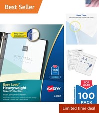 500 High-Quality Clear Heavyweight Sheet Protectors, Easy Load, Non-Glare Design