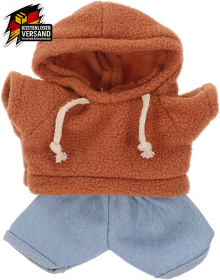 Operitacx Plüschpuppenkleidung Set Mit Hoodie Und Jeans Für 20Cm Stofftiere Weic