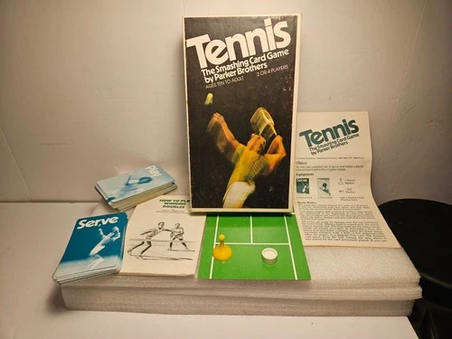 VINTAGE 1975 "TENNIS" The Smashing Card Game By PARKER BROTHERS/ 😊100% Complete