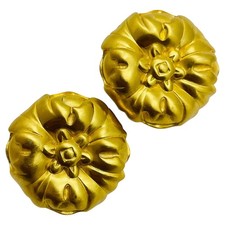 Vintage ANNE KLEIN matte gold tone clip on earrings