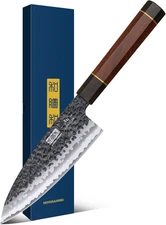 HOSHANHO 6 Inch Deba Knife, Japanese High Carbon Steel Kitchen Knife for Sushi S